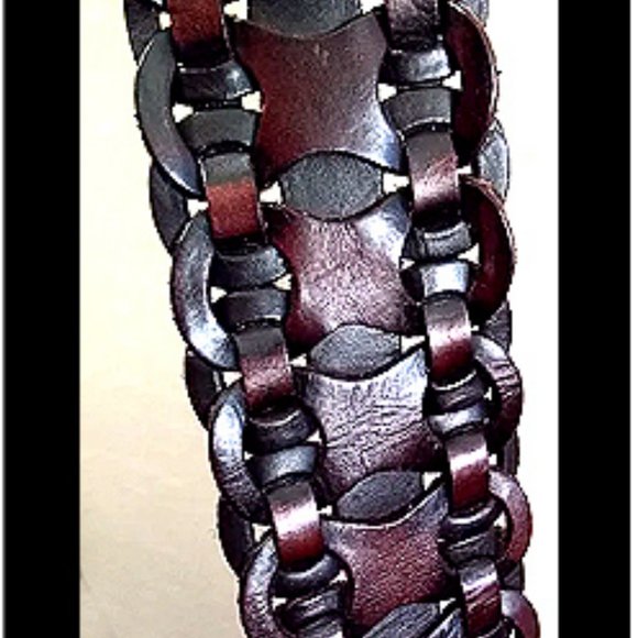 New Rare & Unique Women\'s High Grade Genuine Top Grain Leather Burgundy Belt main image 6